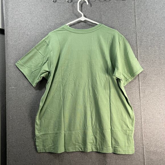 Cuddl Duds Cotton Heart Oversized Tunic Tee Seagrass Green Medium - Picture 2 of 8